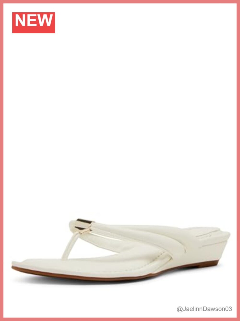 Anne Klein Bari Faux Leather Open Toe Flat Sandals Slip On